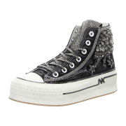 Nan-Ku Damen Plateau Schnürschuhe