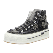 Nan-Ku Damen Plateau Schnürschuhe