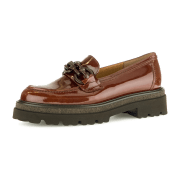 Gabor Schuhe Plateau Slipper braun Lack 55.242.94