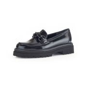 Gabor Schuhe Plateau Slipper schwarz Lack 55.242.97