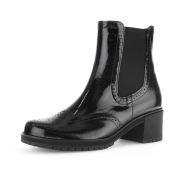 Gabor Fashion Stiefelette schwarz Lack Brogue Ankle Boots 54.680.97
