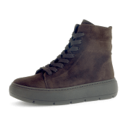 Gabor Stiefelette braun chocolate Schnür Boots Velour 53.720.18