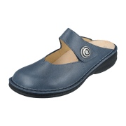FinnComfort Canaro Steel (blau) - Clogs - Damenschuhe Pantolette /  Zehentrenner, Blau, leder (ancona)