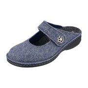 FinnComfort Brig Marine (Blau) - offener Hausschuh - Marken , Blau