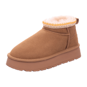 ILC Stiefelette gefüttert Cognac