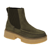 Clarks Linoso Top Stiefelette grün Plateau Chelsea Boots
