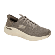 Skechers Arch Fit Herren Schuhe grau taupe Slip-Ins 232462