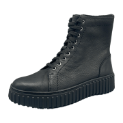 Clarks Torhill Rise Stiefelette schwarz Plateau Fettleder 26173870