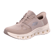Skechers Glide Step Schuhe taupe braun Damen SLIP INS 150420