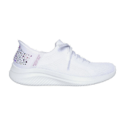 Skechers Ultra Flex Slipper Schuhe weiß Glitzer Slip-Ins 150175