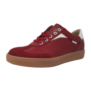FinnComfort Interlagos Pomodore/Weiß (Rot) - sportlicher Schnürschuh - Marken , Rot, leder (velour/nube/clio)