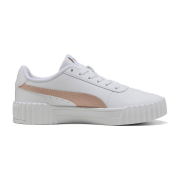 Puma Carina 3.0 Leder Sneaker Damen 10 - PUMA white/pink fruit/PUMA gold 41