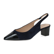 Peter Kaiser Sling Pumps blau schwarz Lack 79542
