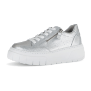 Gabor Schuhe Plateau Sneakers silber metallic 63.220.61
