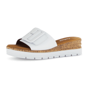 Gabor comfort Gabor Keil Pantolette weiß Glattleder 62.702.50