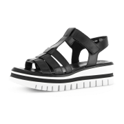 Gabor Plateau Sandalen schwarz Nappa T-Steg 64.625.27