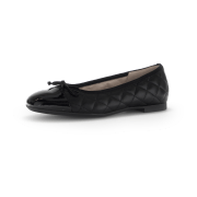 Gabor comfort Ballerina schwarz Nappa gesteppt 62.612.57