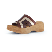 Gabor Fashion Plateau Pantolette braun gold 64.521.24