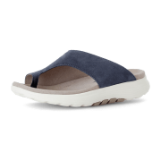 Gabor RollingSoft Pantolette blau river Velour 66.812.36