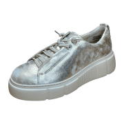 Paul Green Sneaker Keil Schuhe silber grau metallic 5418