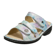 FinnComfort Torbole Jeans (blau) - Pantolette mit loser Einlage - Damenschuhe Pantolette /  Zehentrenner, Blau, leder (alfa)