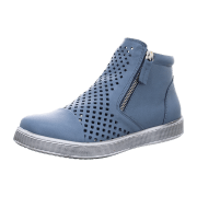 Andrea Conti 3496151119 Infinitiy Blue  (blau) - geflochtener Slipper - Damenschuhe Modische Stiefelette / Boots, Blau, leder