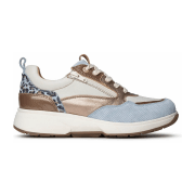 Xsensible Grenoble Light Blue Combi (blau) - sportlicher Schnürschuh - Damenschuhe Bequeme Schnürschuhe, Blau, leder (stretchleder)
