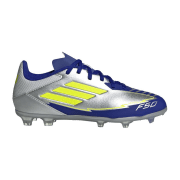 adidas Performance adidas F50 League Messi FG Fußballschuhe Kinder IH0924 - silver met./solar yellow/lucid blue 38 2/3