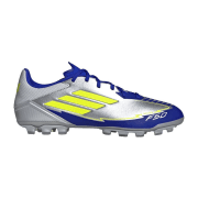 adidas Performance adidas F50 League Messi AG Fußballschuhe JR8057 - silver met./solar yellow/lucid blue 48