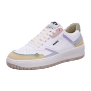 MoEa Gen1-7338 White/Pastel (weiß) - sportlicher Schnürschuh - Damenschuhe Top Trends, Weiß, 60 % wasserbasiertes pu + 40 % pet