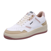 MoEa GEN1-6238 White/Pink (weiß) - sportlicher Schnürschuh - Damenschuhe Top Trends, Weiß, 60 % wasserbasiertes pu + 40 % pet