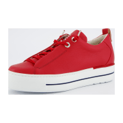 Paul Green Sneaker Plateau Schuhe rot Glattleder 5017