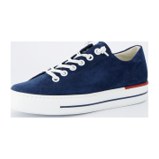 Paul Green 4081-547 Indigo (Blau) - sportlicher Schnürschuh - Damenschuhe Top Trends, Blau, leder (soft suede)