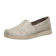 TOMS Alpargata Plus 10021548 silver cha metallic suede