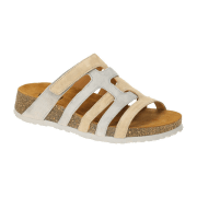 Think Koak Pantolette beige grau