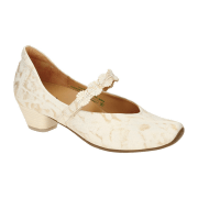 Think Aida Riemchen Pumps weiß gold