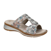 ara Hawaii Pantolette grau bunt gepunktet 12-29004