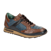 GALIZIO TORRESI Schuhe blau braun Kroko 415128B