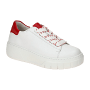 Gabor Schuhe Plateau Sneakers weiß rot Nappa 63.222.25