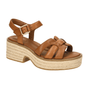 Clarks Coledale Strap Plateau Sandaletten braun Bast 26181251
