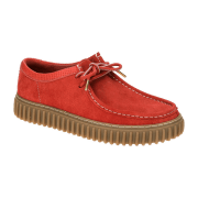 Clarks Torhill Lo Schuhe rot Herren Velour 26180908