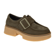 Clarks Linoso Monk Schuhe Mokassin grün Plateau 26178679