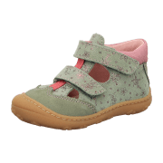 Pepino by Ricosta Ebi 501201102 Eukalyptus/Pink (grün) - Sandale Baby - Kinderschuhe Lauflernschuhe Gr. 18 - 26, Grün, leder (buk/velour)