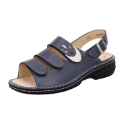 FinnComfort Saloniki Steel/Latte (Stahlgrau) - Sandale mit loser Einlage - Marken , Grau, leder (ancona/seta)