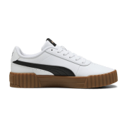 Puma Carina 3.0 Leder Sneaker Damen 10 - PUMA white/pink fruit/PUMA gold 41