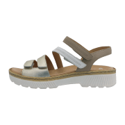 ara Capri Sandalette platin sand weiß