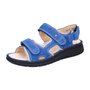 FinnComfort Wanaka-Soft Atoll/Cement (Blau/Grau) - Sandale mit loser Einlage - Marken , Blau, leder (orida/nubuk)