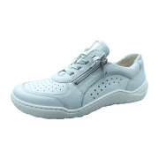 Waldläufer Milena Schuhe weiß silber K-Weite perforiert 612005