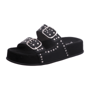Paul Green Plateau Pantolette schwarz Nieten 6168