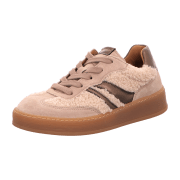Gabor 76475-61 Panna/Silk/Fango (Beige) - sportlicher Schnürschuh - Damenschuhe Sneaker, Beige, leder/textil (woolht/velour/metal)